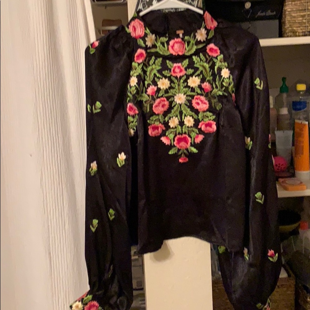 Free people silk  Blouse